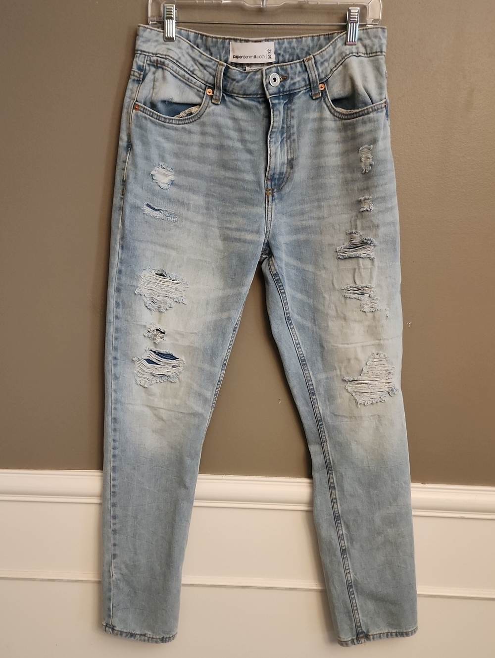 Paper Denim & Cloth Light Wash Distressed Women’s Jeans